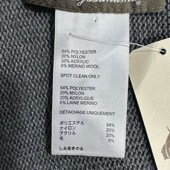 NWT Tommy Bahama Poncho Sweater Women OS Black Gray Poly/Wool Blend Animal Print - Picture 10 of 11